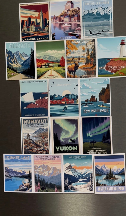 Canada Souvenir Soft Magnets Set of 17